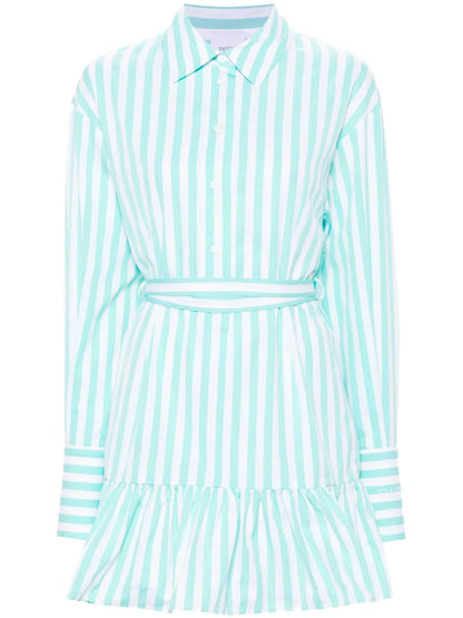 Striped Ruffled Mini Dress