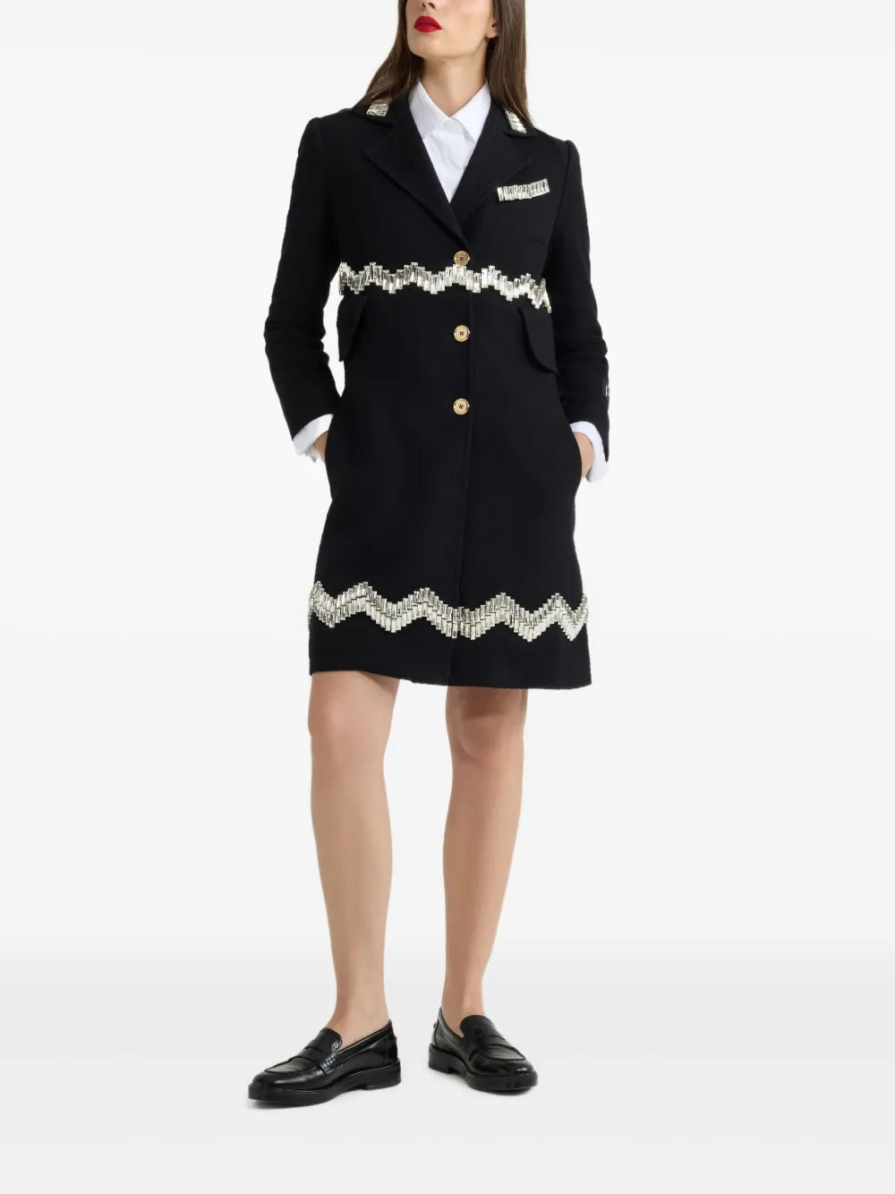 Crystal-Embellished Coat