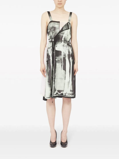 Freeze-Frame Silk Dress