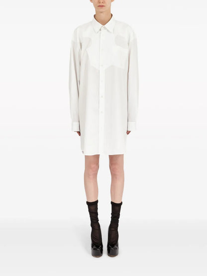 Cotton-Poplin Mini Shirtdress