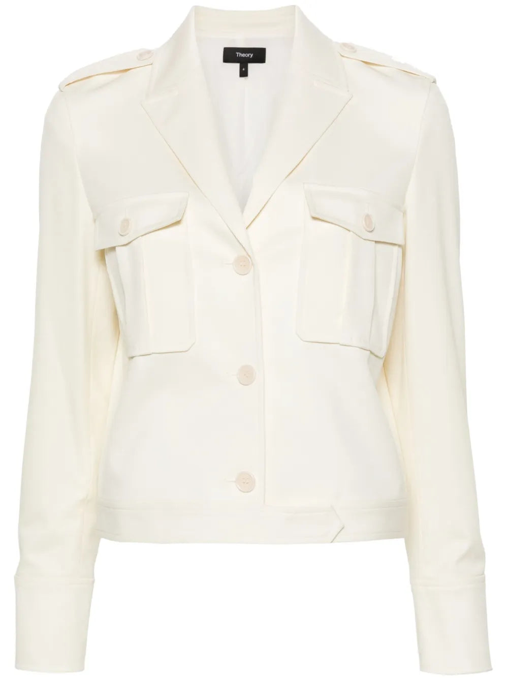 Peak-Lapels Cropped Jacket