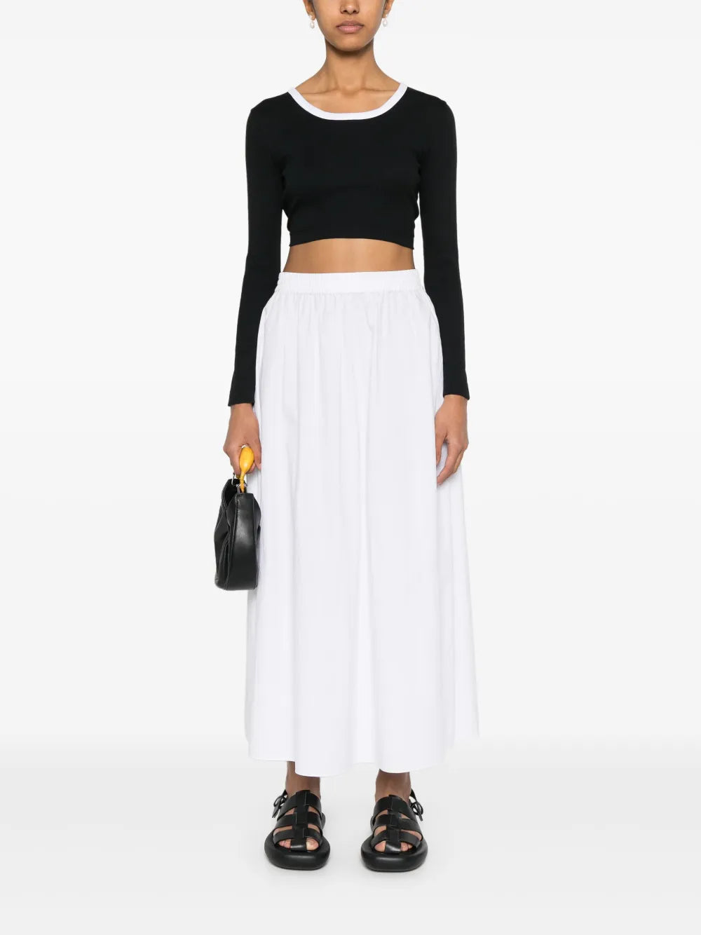 Logo-Appliqué Ribbed Crop Top