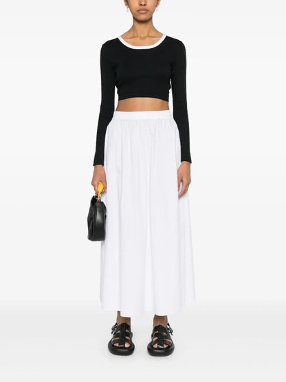 Logo-Appliqué Ribbed Crop Top