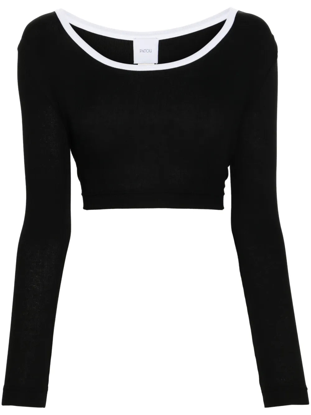 Logo-Appliqué Ribbed Crop Top