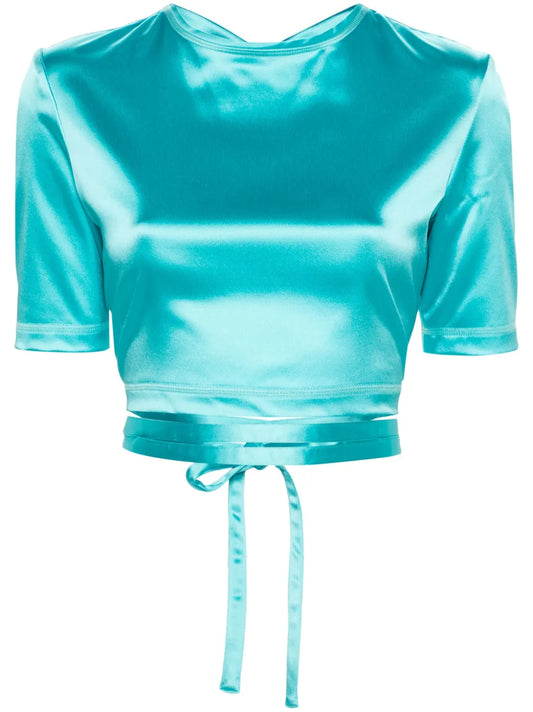 Open-Back Satin Top