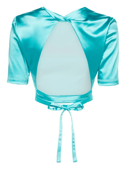 Open-Back Satin Top