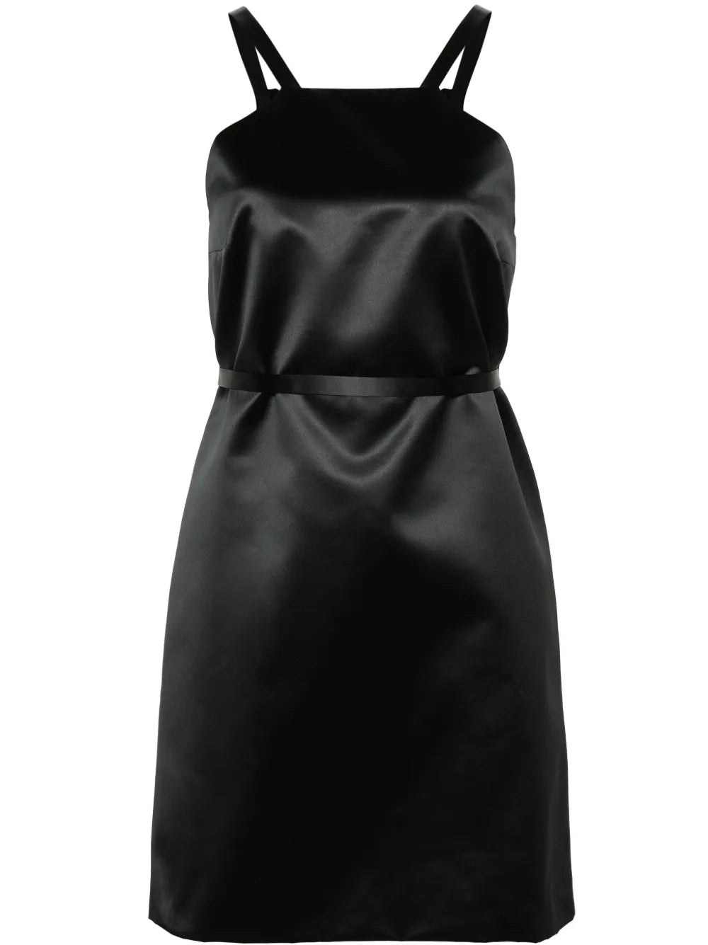 Belted Satin Mini Dress