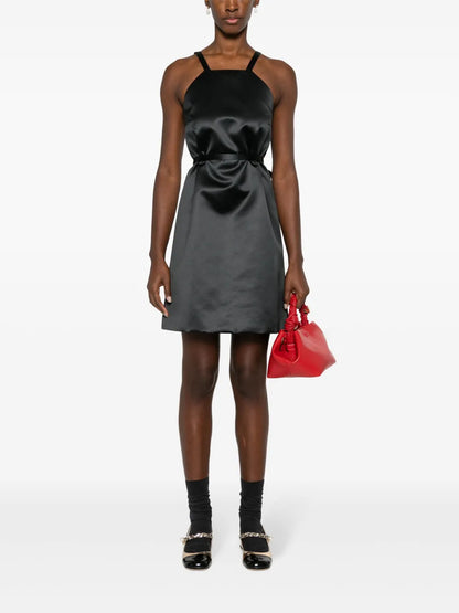 Belted Satin Mini Dress