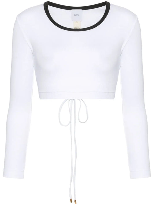 Fine-Ribbed Cropped Top