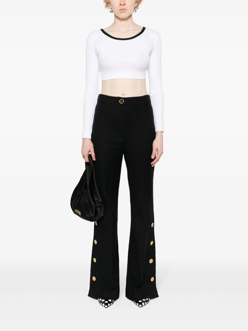 Fine-Ribbed Cropped Top