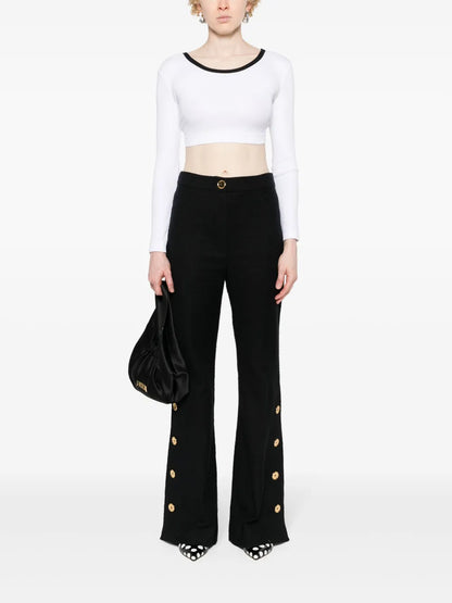 Fine-Ribbed Cropped Top