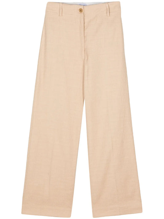 Bouclé Straight-Leg Trousers