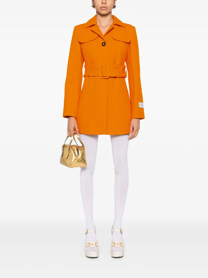 Belted Virgin Wool Blazer