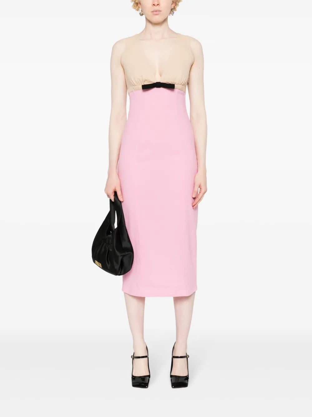 Two-Tone Midi Dress