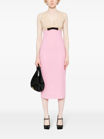 Two-Tone Midi Dress