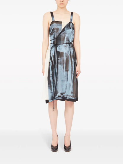 Freeze-Frame Silk Dress