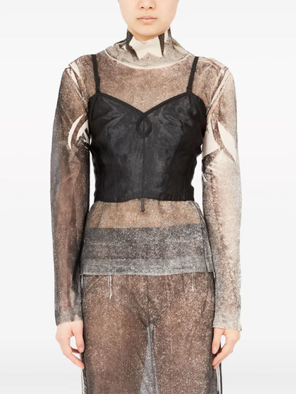 Metal Satin Vest Top
