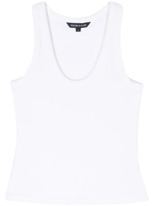 Fine-Ribbed Knitted Tank Top