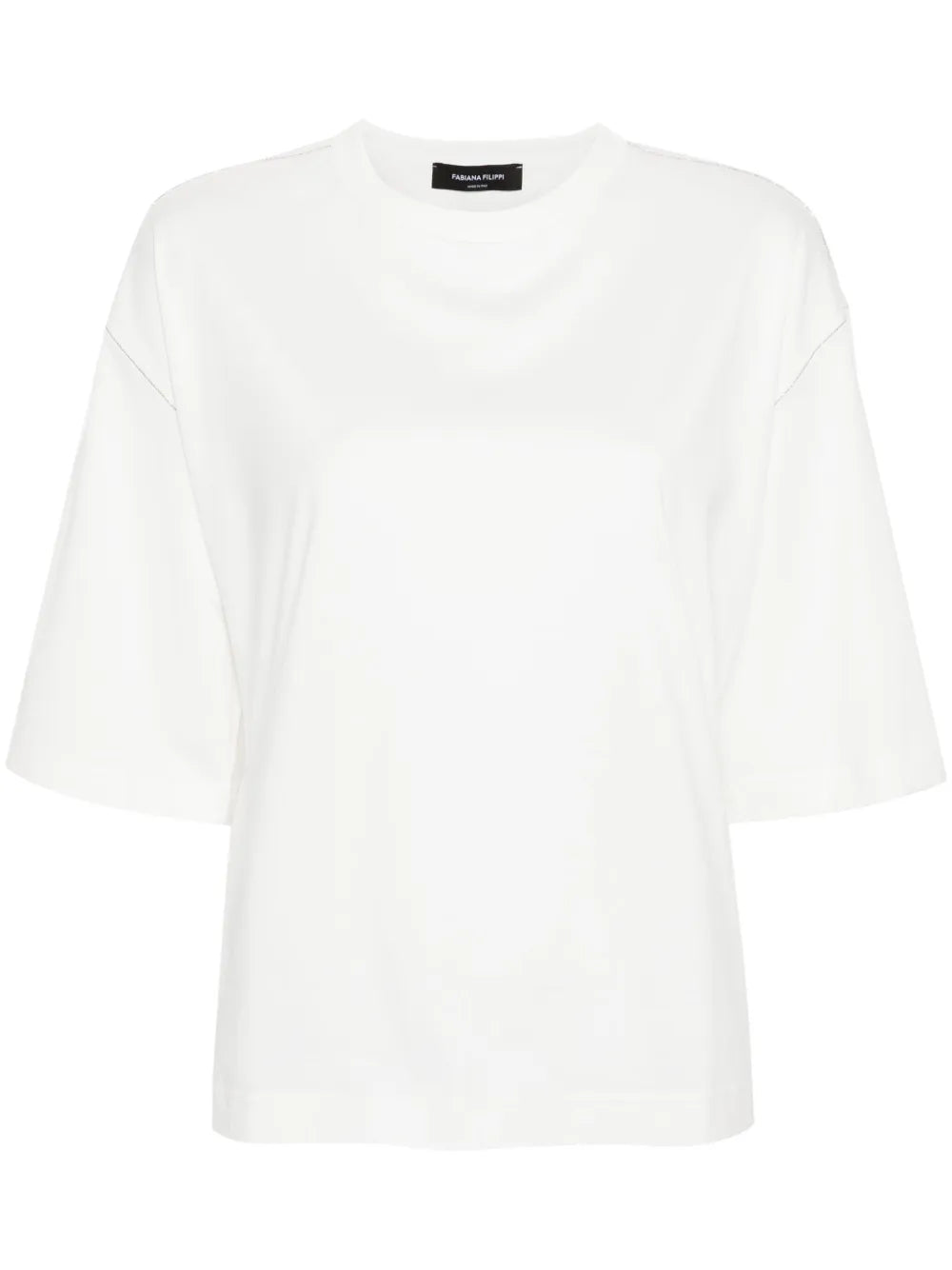 Chain-Detailed Cotton T-Shirt