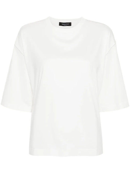 Chain-Detailed Cotton T-Shirt