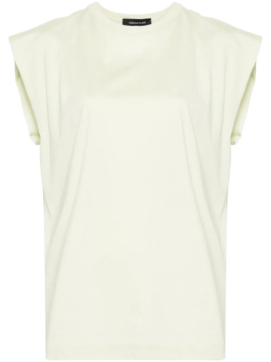 Sleeveless Cotton T-Shirt