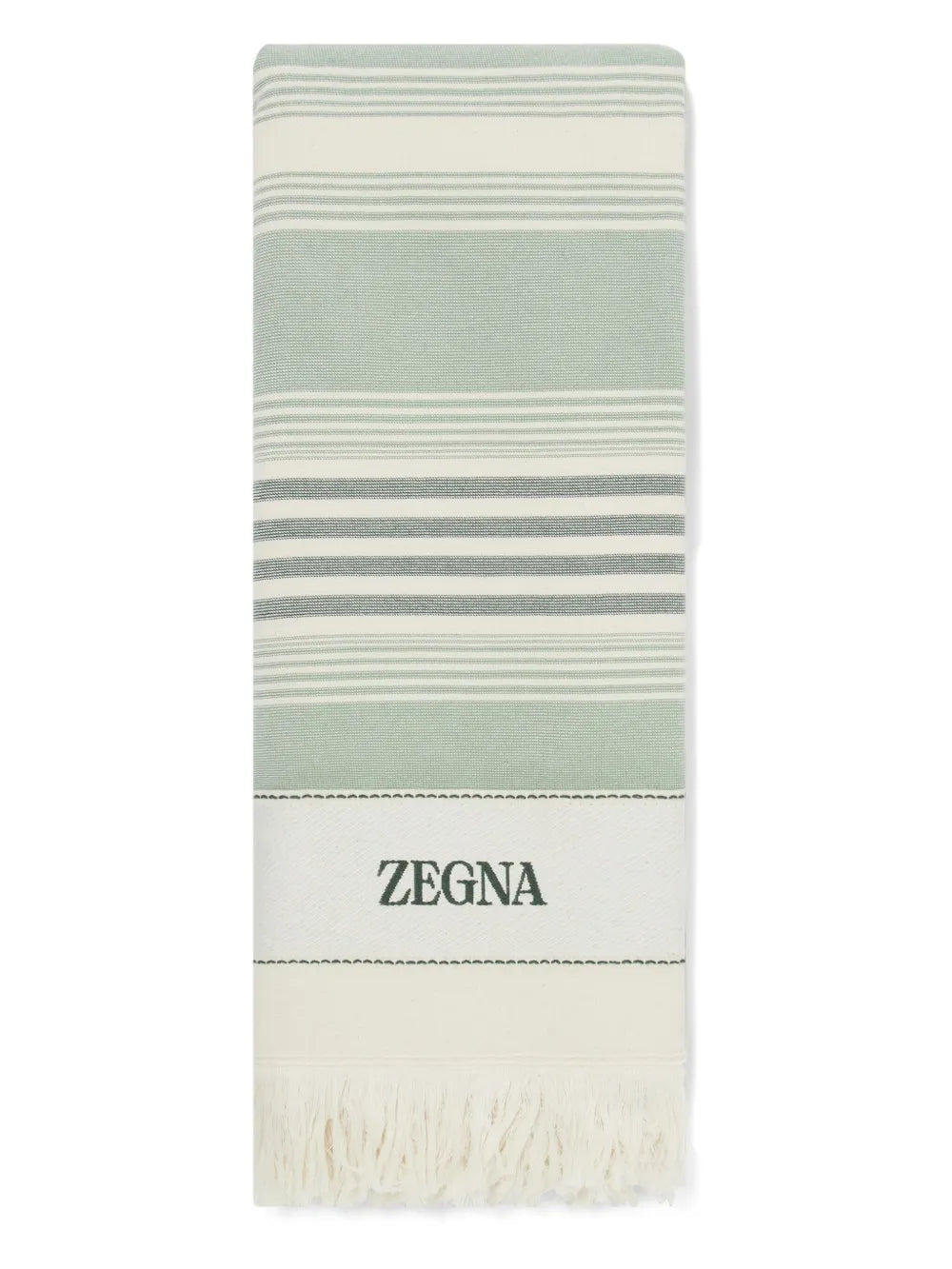 Logo-Embroidered Cotton Beach Towel