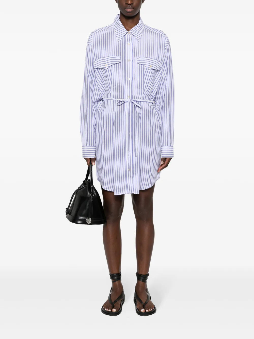 Liliane Striped Shirt Dress