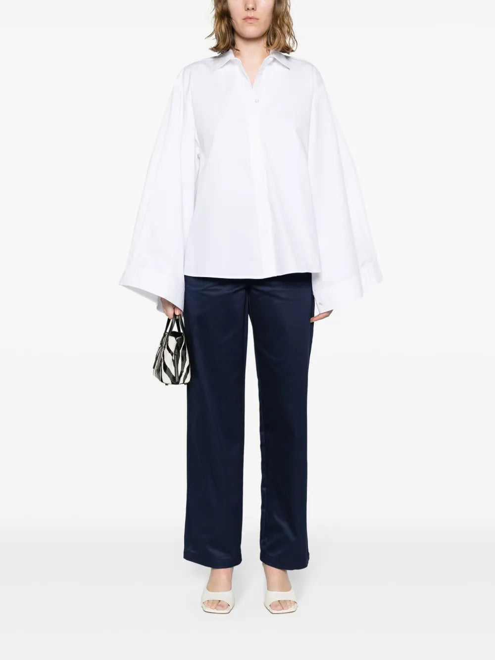 Pointed-Collar Cotton Shirt