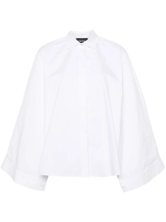 Pointed-Collar Cotton Shirt