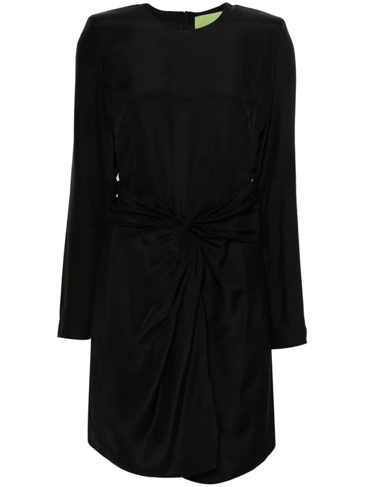 Izu Knot-Detailed Silk Dress