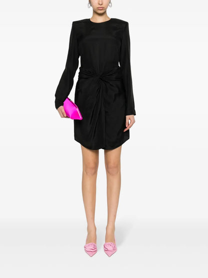 Izu Knot-Detailed Silk Dress