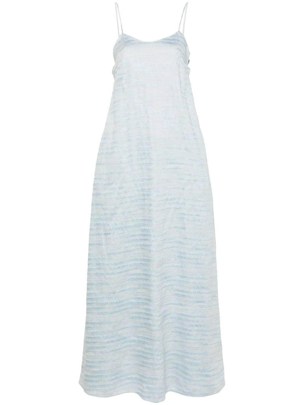Linen Blend Jacquard Midi Dress
