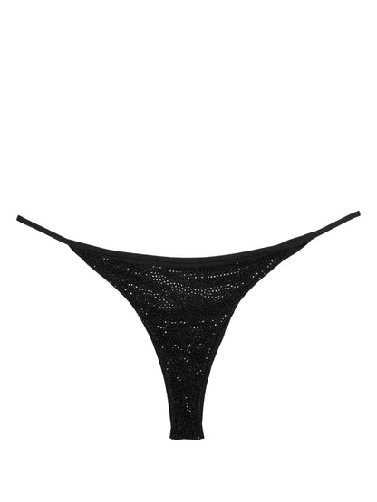 Crystal-Embellishmed Bikini Bottom