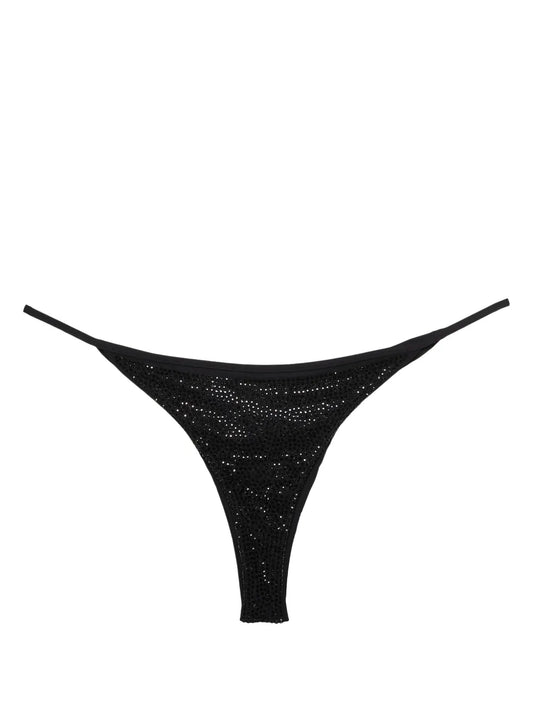 Crystal-Embellishmed Bikini Bottom