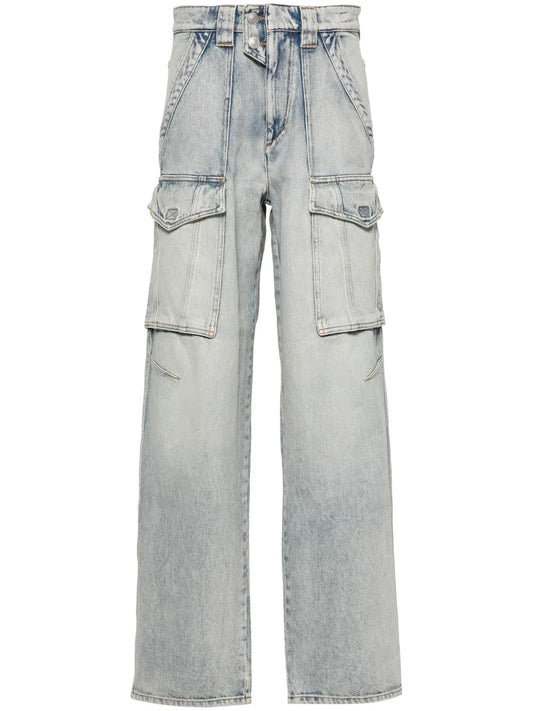 Heilani Mid-Rise Faded-Effect Jeans
