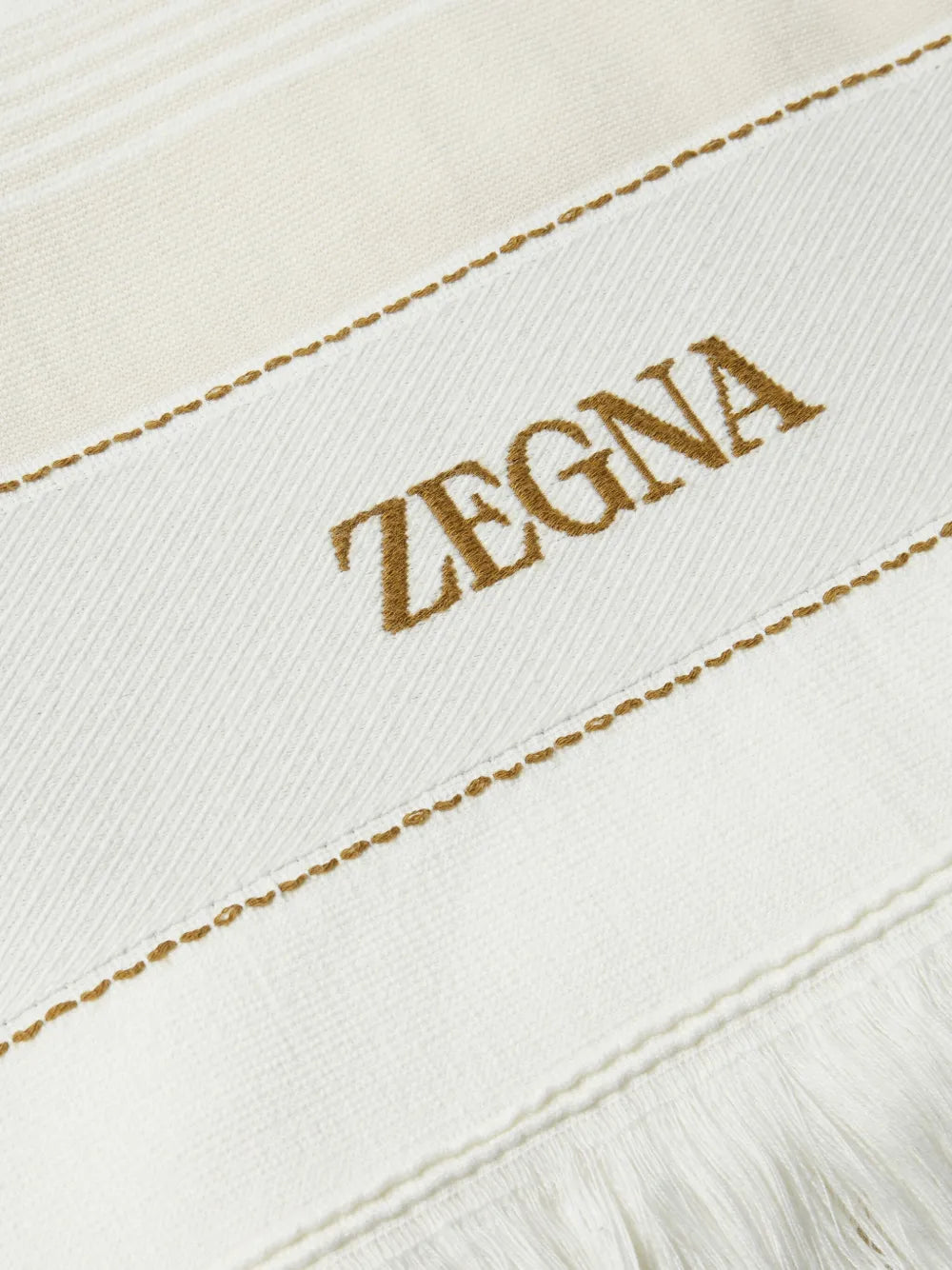 Logo-Embroidered Cotton Beach Towel