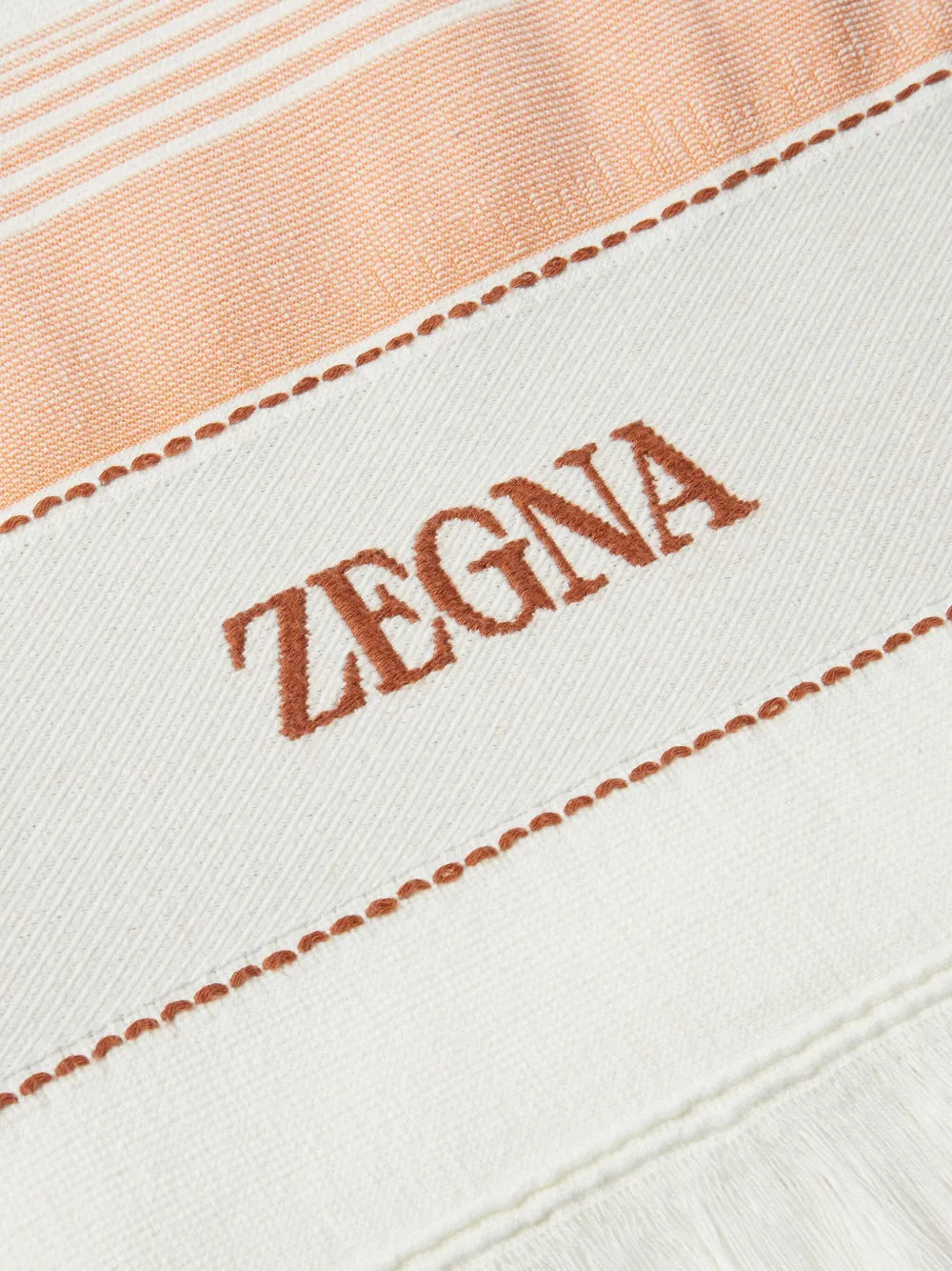 Logo-Embroidered Cotton Beach Towel