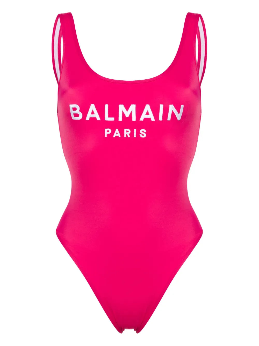 Embroidered-Logo Scoop-Back Swimsuit