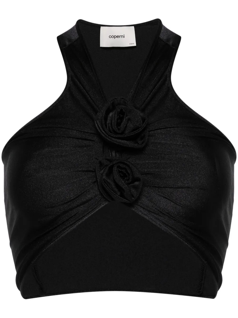 Flower-Motif Stretch-Jersey Top
