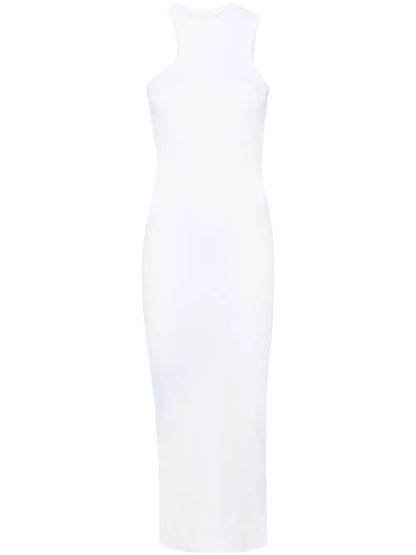Asymmetric Ribbed Midi Dress
