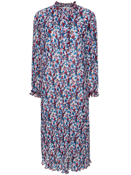 Georgette Pleated Midi Dress