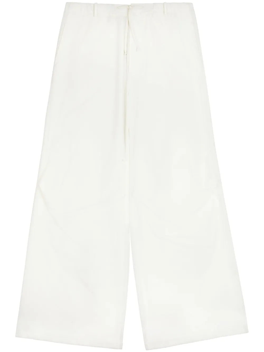 Drawstring-Waist Wide-Leg Trousers