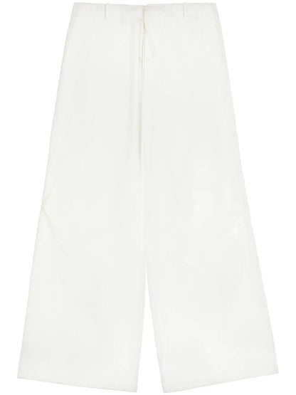 Drawstring-Waist Wide-Leg Trousers