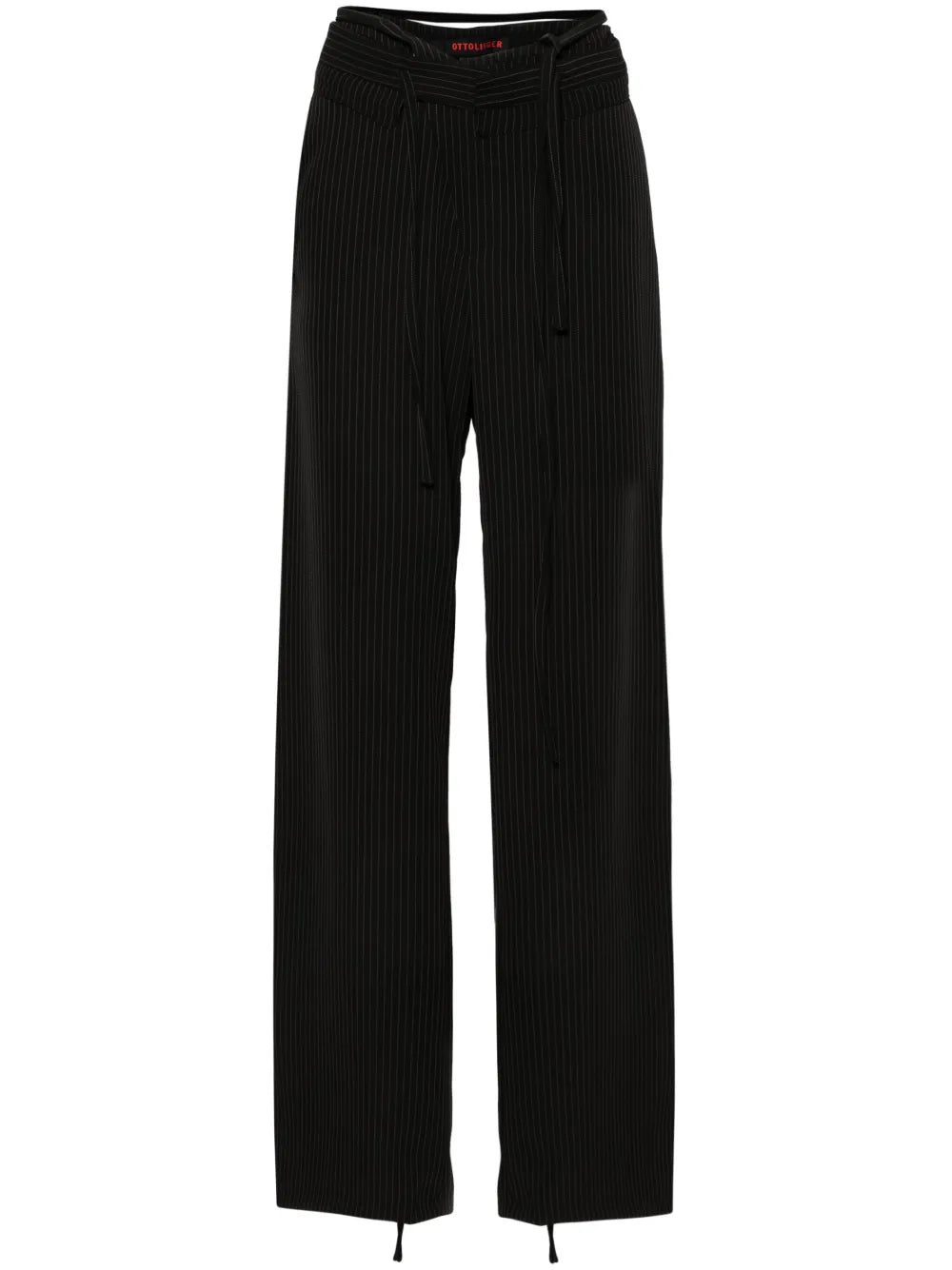 Pinstripe-Pattern Trousers