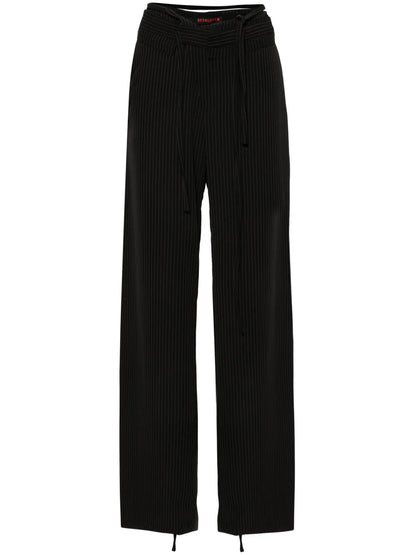 Pinstripe-Pattern Trousers