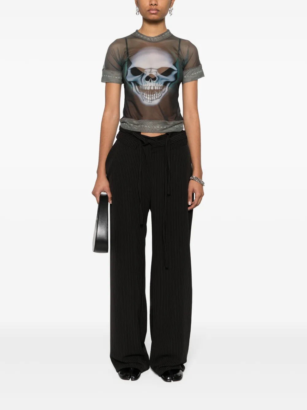 Pinstripe-Pattern Trousers