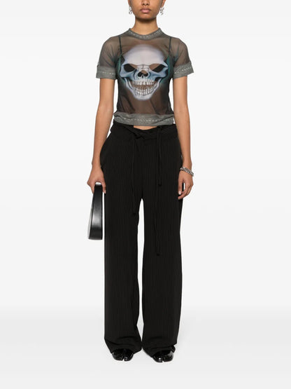 Pinstripe-Pattern Trousers