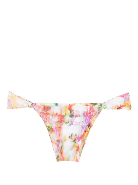 Graphic-Print Bikini Bottoms