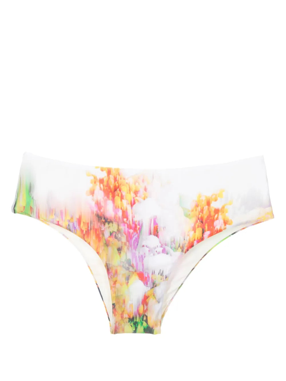 Graphic-Print Bikini Bottoms