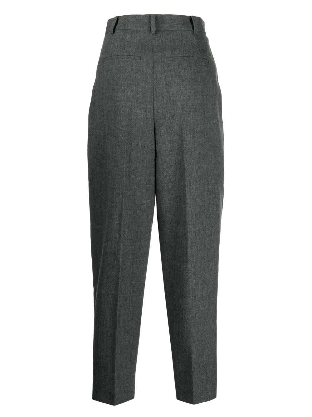 Pressed-Crease Wool Tailored Trousers